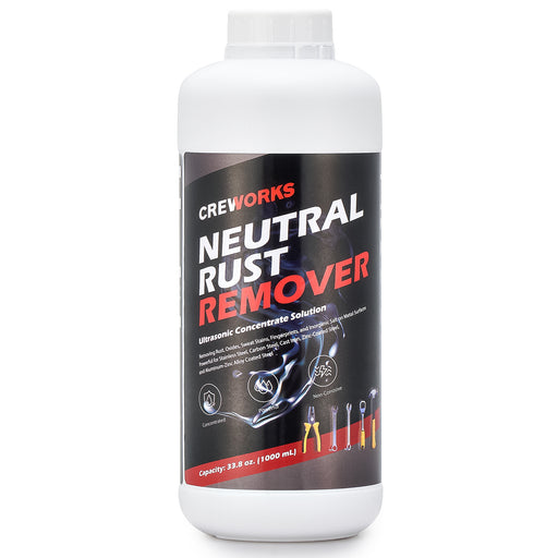 CREWORKS Heavy Duty Rust Remover, 34 fl oz Rust Dissolving Solution for Metals, Non Corrosive Neutral Rust Stain Remover, Concentrated Rust Converter for Auto Parts Tools Hardware More