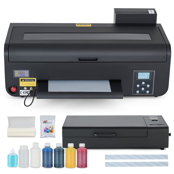 Upgraded DTF Printer A3, XP600 – Faster Printing, White Ink Circulation, Auto Cleaning, Direct to Film T-Shirt Printer with Oven, Film Roll & Inks