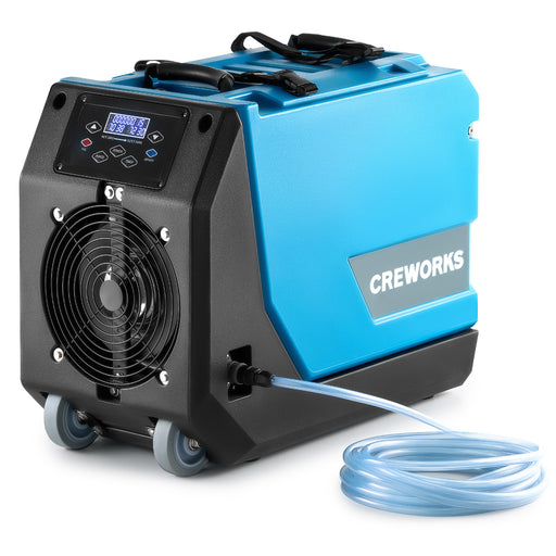 CREWORKS 180 PPD Commercial Dehumidifier with Pump Hose for Auto Water Drainage