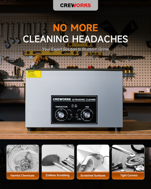 600W Knob Ultrasonic Cleaner with Digital Timer and 500W Heater for Ultrasonic Cleaning 30L