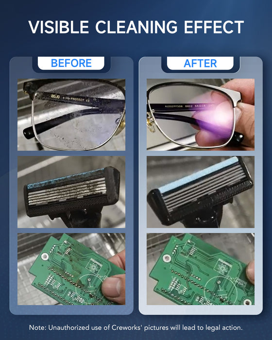 180W Knob Ultrasonic Cleaner with Digital Timer and 300W Heater for Ultrasonic Cleaning 6.5L