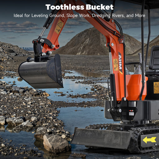 AHM 500 mm Plain Bucket Grading Flat Attachment for Mini Excavator Small Digger