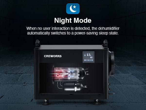 CREWORKS 130 PPD Commercial Dehumidifier for Crawl Space Basement Garage