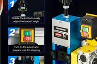 how to use an automatic wire stripping machine