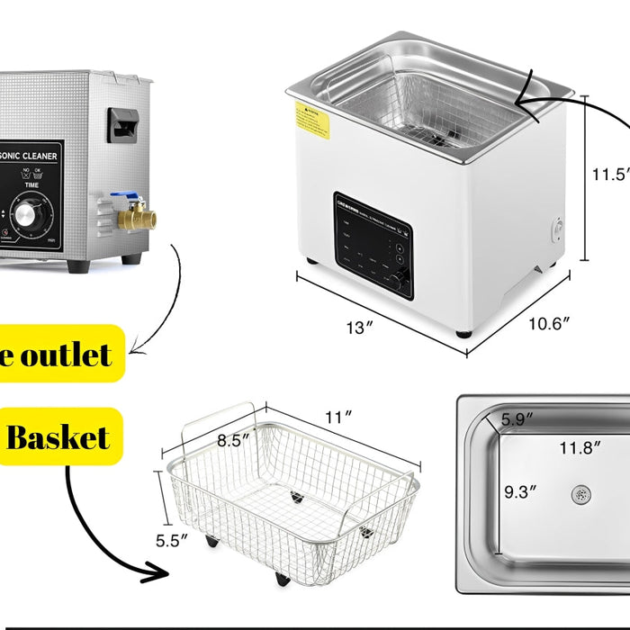 how to clean an ultrasonic cleaner with labels and descriptions