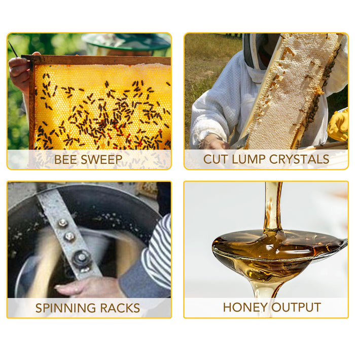 2-Frame Manual Honey Extractor Beekeeping Equipment Hand Crank Drum Honeycomb