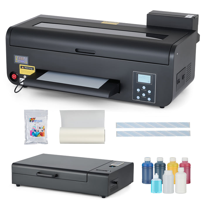 Upgraded DTF Printer A3, XP600 – Faster Printing, White Ink Circulation, Auto Cleaning, Direct to Film T-Shirt Printer with Oven, Film Roll & Inks