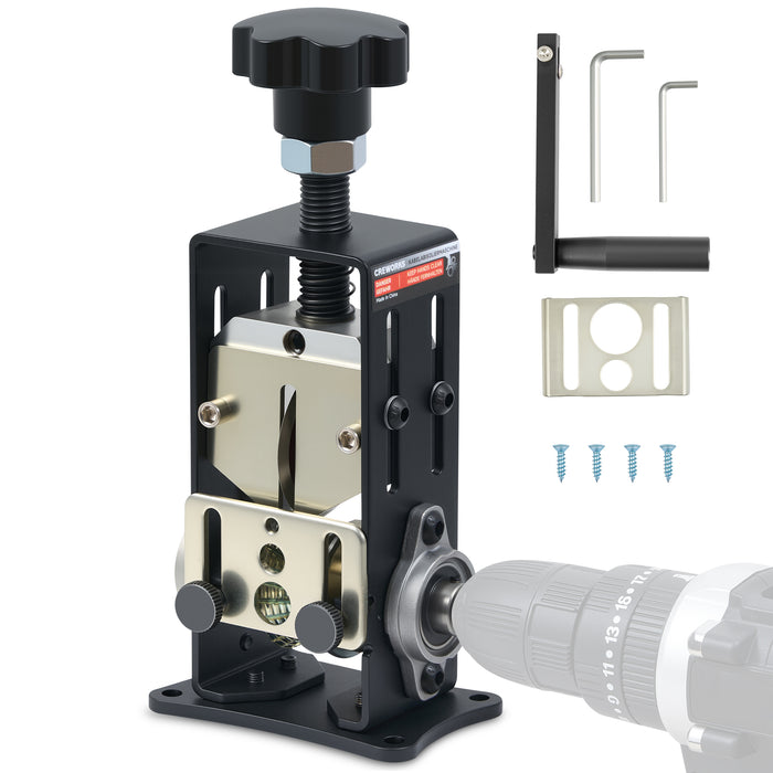 Manual Wire Stripper Machine, 0.06-1 inch Wire Stripper for Drill, Copper Wire Stripping Machine for Scrap Wire with 2 Feed Hole Plates, Cable Stripper Tool for Leftover Cable Recycling