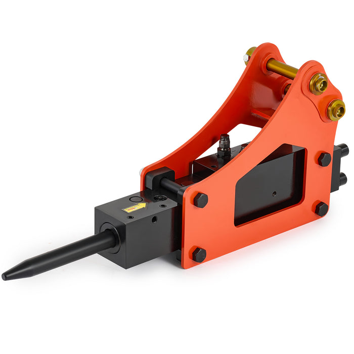 AHM Hydraulic Breaker Hammer for Mini Excavator Concrete Breaker with 2 Chisels Drilling Tool