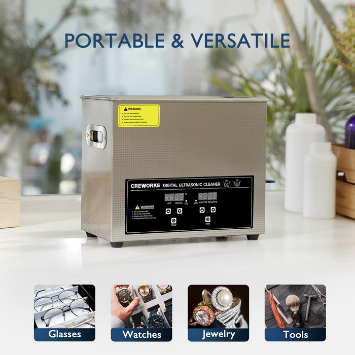 Ultrasonic Cleaner with Digital Timer and Heater for Ultrasonic Cleaning 10L