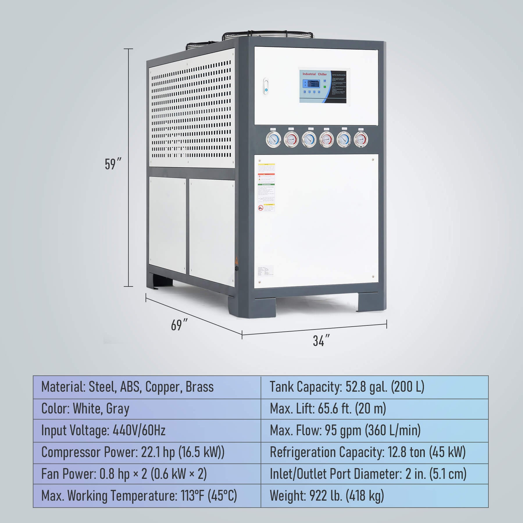 Cheler Machine 15 Ton Water Chiller for Laser & CNC Machines — Creworks Equipment