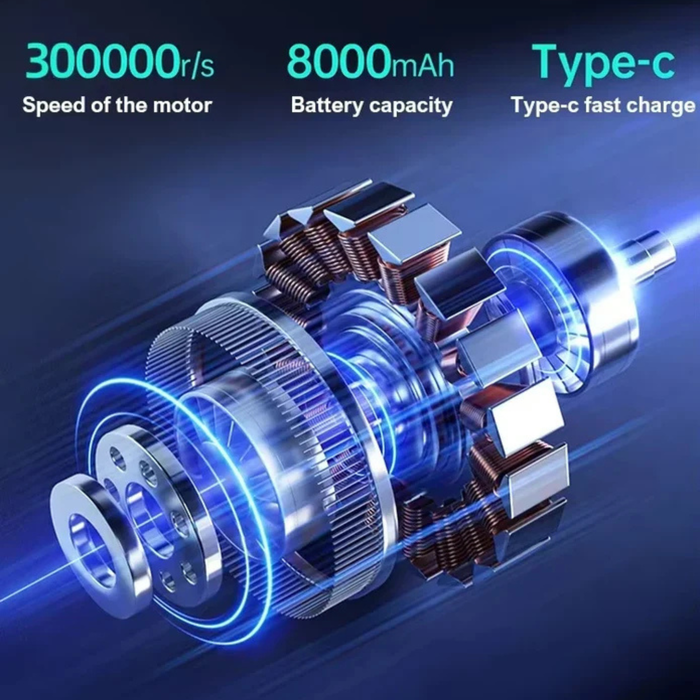 300000RPM Turbo Jet Blower Vacuum X9 High Speed Air Blower Wireless Compressed Air Duster Portable Turbo Fan Jet Dust Blowing