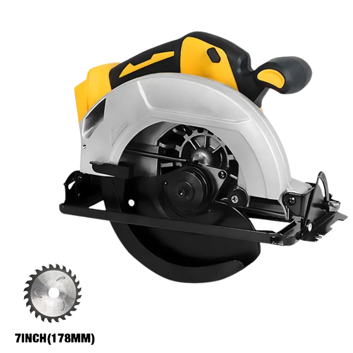 7-inch Cordless Circular Saw 5000rpm Brushless Woodworking Saw 45-degree Cutting Angle Adjustment For Dewalt 20V Battery Pin