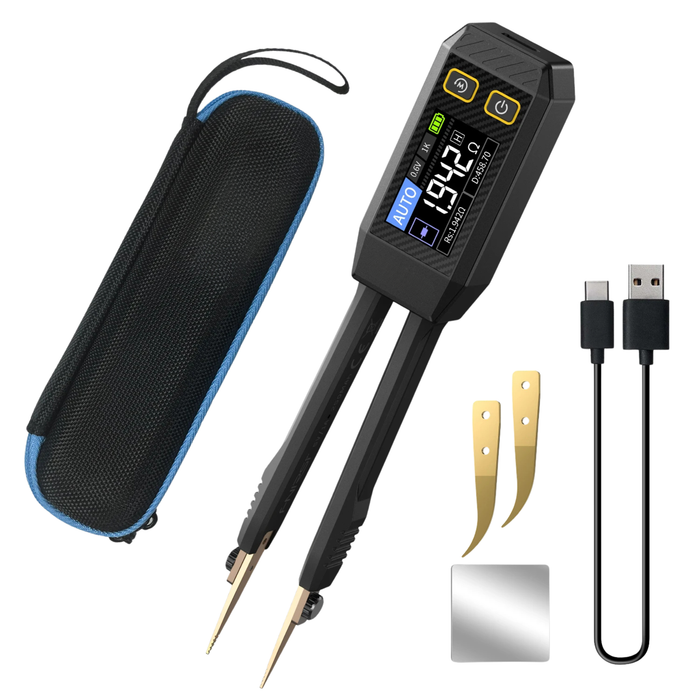 Mini Smart Tweezer LCR SMD ESR Tester Resistance Capacitance Inductance Continuity Diode Test Measurement Tools