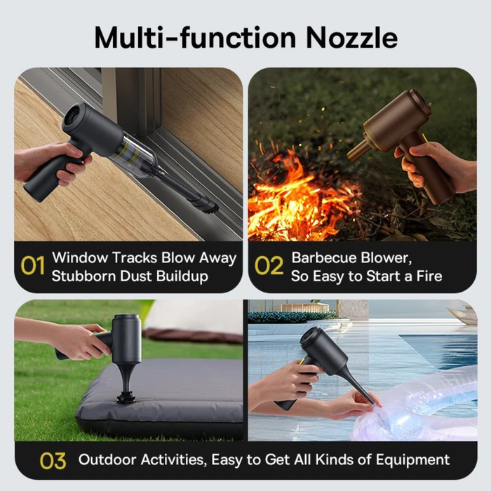 Car Vacuum Cleaner Wireless Air Dust Blower Gun for Car Powerful Portable Car Cleaning Appliance Cordless Vehicle Cleaner