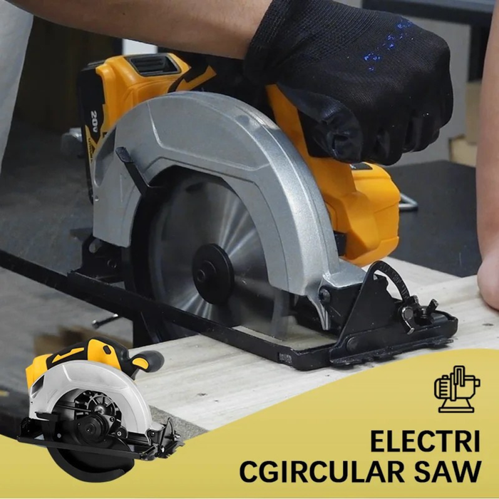 7-inch Cordless Circular Saw 5000rpm Brushless Woodworking Saw 45-degree Cutting Angle Adjustment For Dewalt 20V Battery Pin