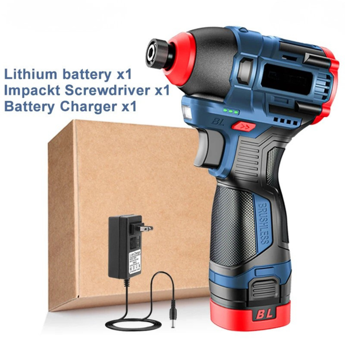 200N.m 16.8V Brushless Electric Drill Screwdriver Impact Driver Cordless Drill Household Multifunction Hit Power Tools