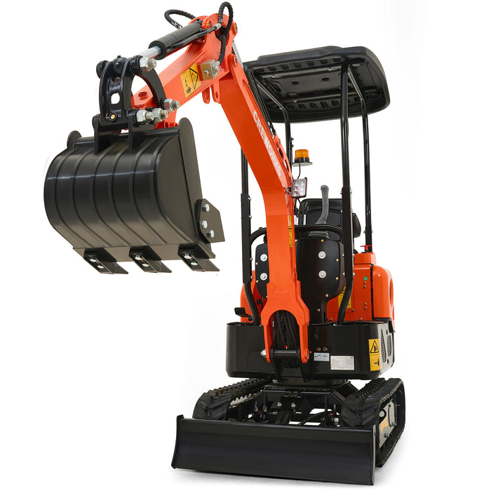 CREWORKS 13.5 HP 1 Ton B&S Engine Mini Excavator with 2586 lbf Digging Force