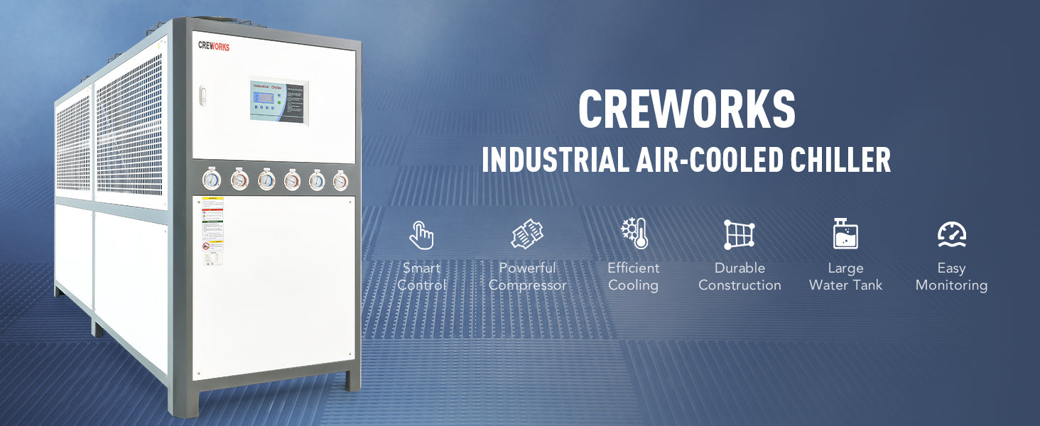 CREWORKS 25 Ton 45HP Industrial Chiller for Laser Cooling Die Casting Welding