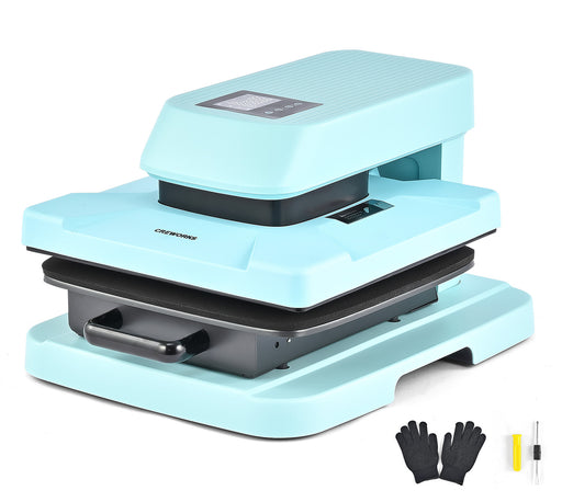 CREWORKS Auto Heat Press Machine for T Shirts, Smart 15x15 Inch T Shirt Press Machine with Auto Press Release, Professional Digital Automatic Heat Press Sublimation Fast Even Tshirt Printing Machine