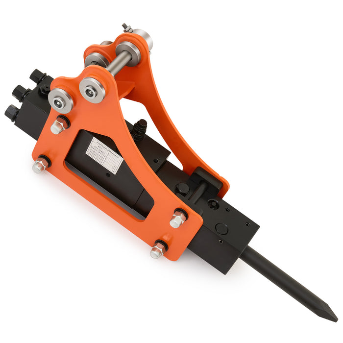 CREWORKS Hydraulic Breaker Hammer for Mini Excavator Concrete Breaker with 2 Chisels Drilling Tool