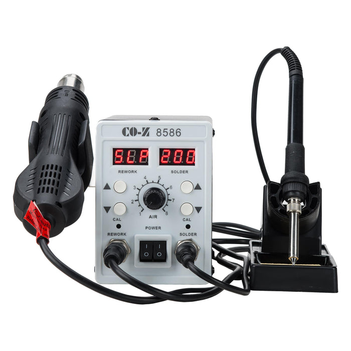 2-in-1 SMD Rework Station - Upgraded with Hot Air Gun, Solder Iron, LE ...
