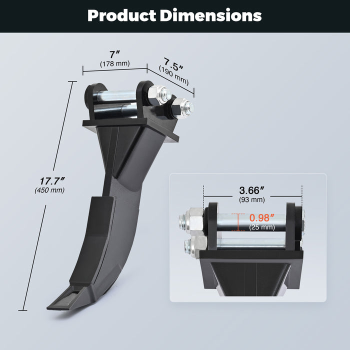 AHM Ripper Attachment Hook Ripper Tooth for 1 Ton Mini Excavators Smal ...
