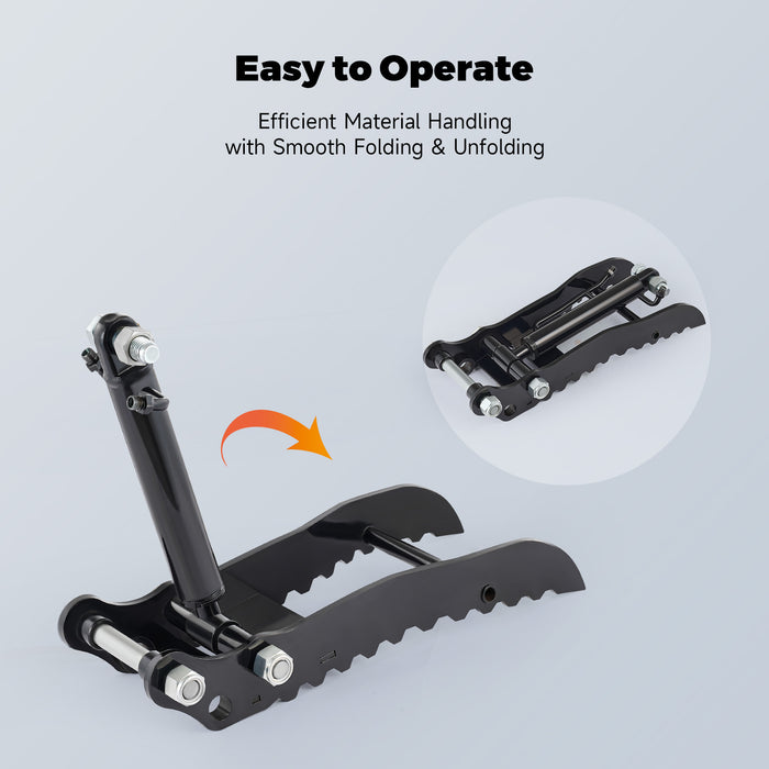 AHM Hydraulic Thumb Clip Attachment for 0-2T Mini Excavator Digger with Hydraulic Hoses