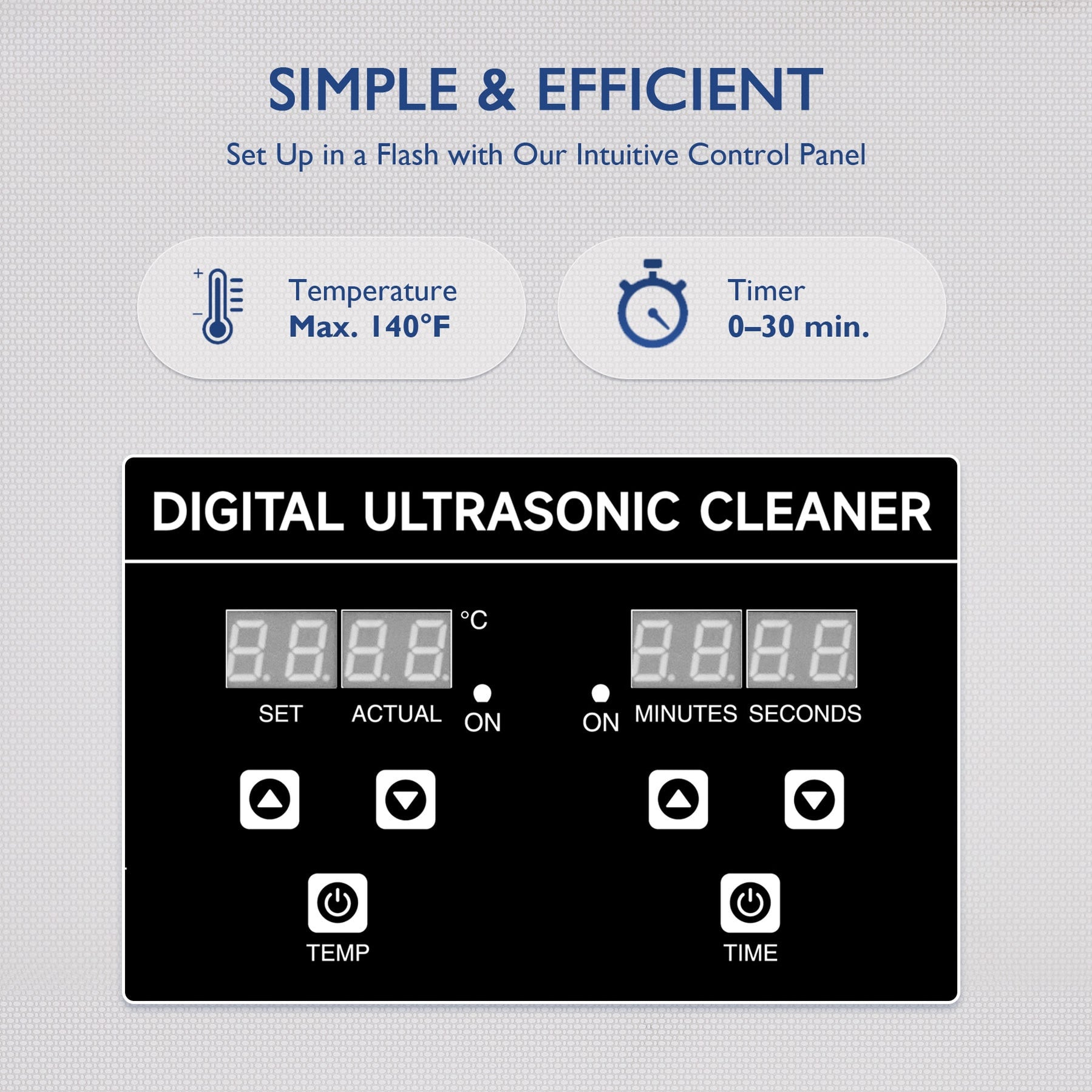 thumbnail image 2 of Uimoso Ultrasonic Cleaner With Timer & Heating – Digital Sonic Cleaner (SUS304) Multiple Sizes 2 of 5