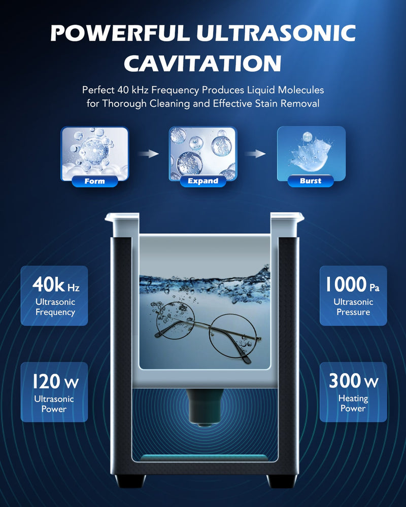 Ultrasonic Cleaner: Professional Machine with Heater, Timer, and Dual Mode 3L