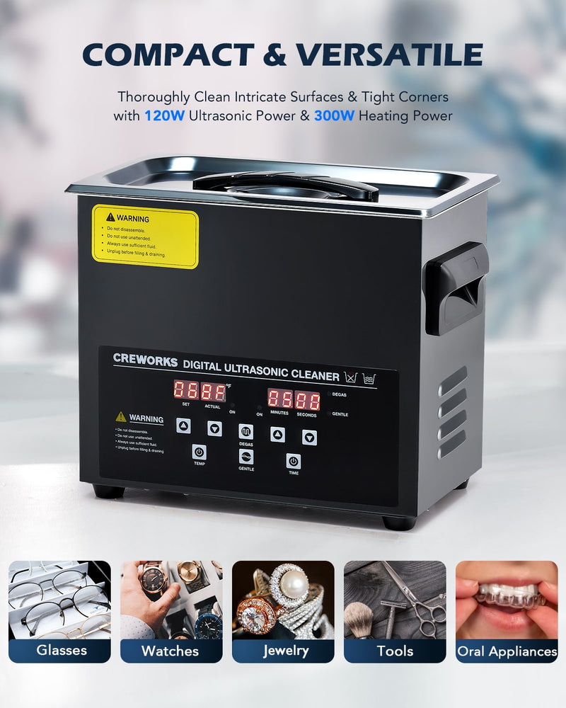 Ultrasonic Cleaner: Professional Machine with Heater, Timer, and Dual Mode 3L