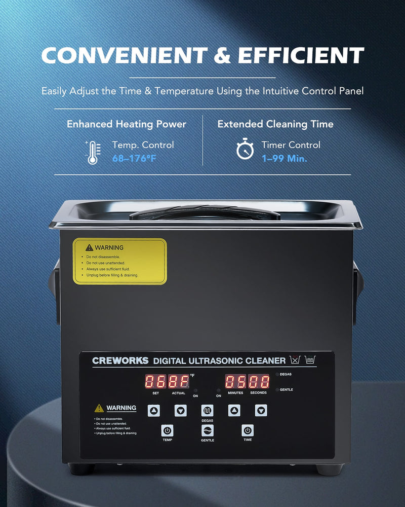 Ultrasonic Cleaner: Professional Machine with Heater, Timer, and Dual Mode 3L