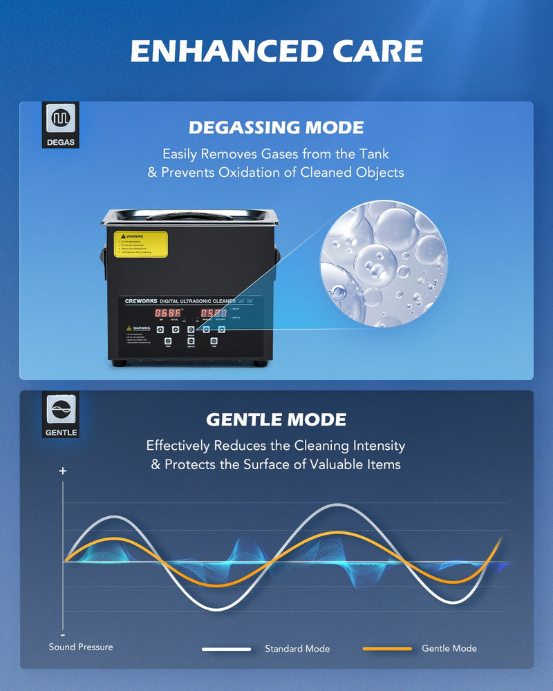 Ultrasonic Cleaner: Professional Machine with Heater, Timer, and Dual Mode 3L