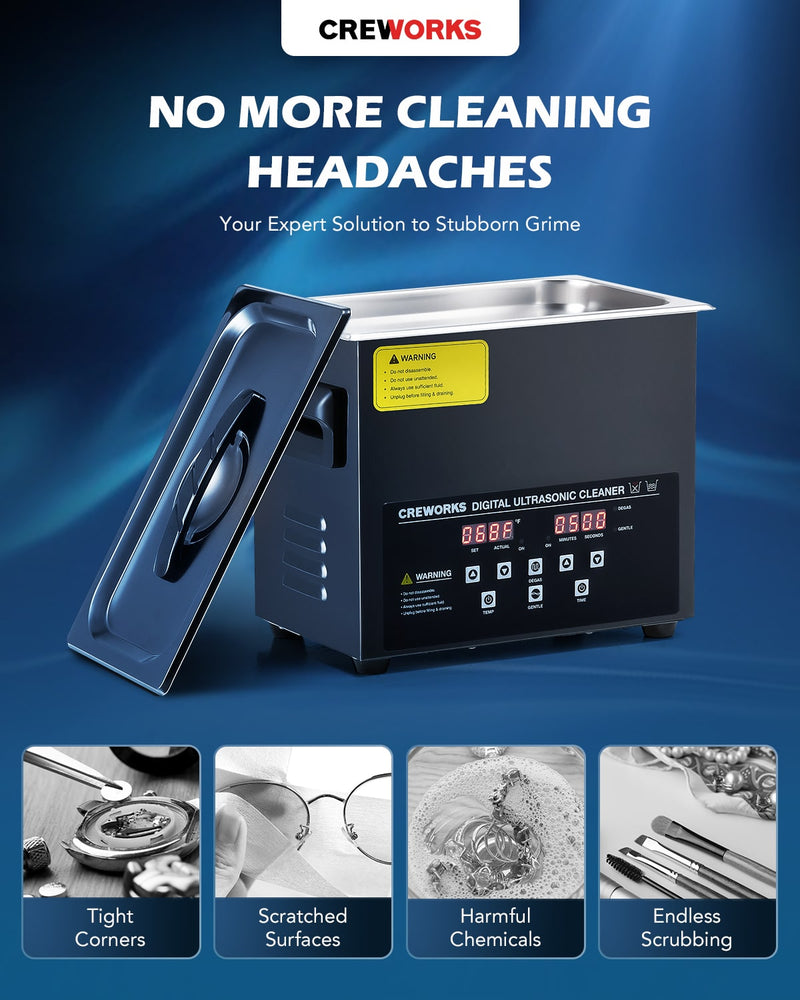 Ultrasonic Cleaner: Professional Machine with Heater, Timer, and Dual Mode 3L