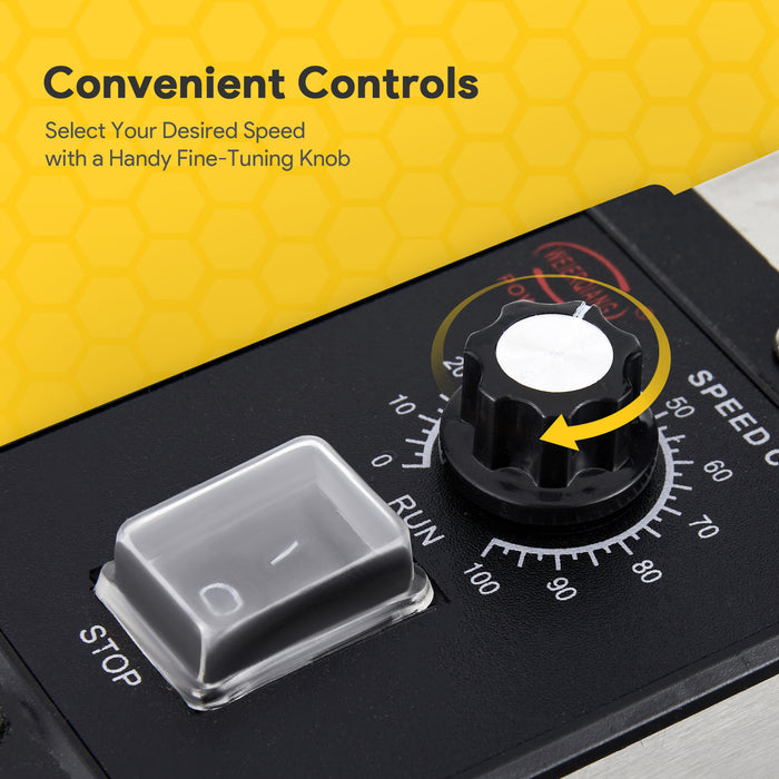 3-Frame Electric Honey Extractor SS Beekeeping Equipment Spinner Drum w/ Stand