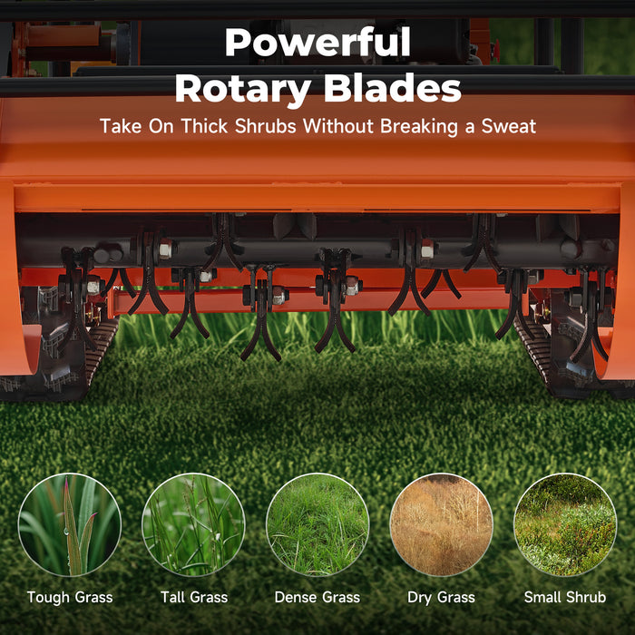 AHM X80 | 31.5" Remote Control Lawn Mower, 13.6HP Hybrid Power, Adjustable Height, 45°Slope Climbing