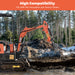 AHM 300 mm Narrow Bucket Attachment 12 inch Trenching Bucket for Mini Excavators