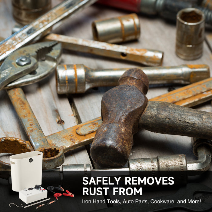 Electrolytic Rust Removal Kit, Electrolysis Derusting Cleaning Machine ...