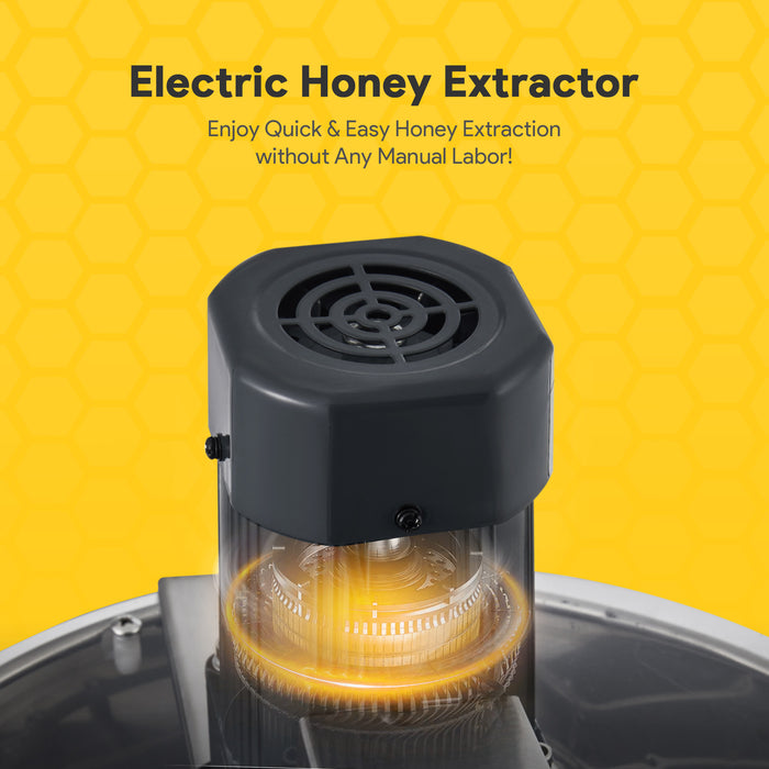 3-Frame Electric Honey Extractor SS Beekeeping Equipment Spinner Drum w/ Stand