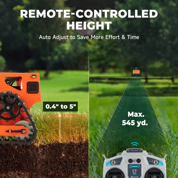 5 hp Automatic Lawn Mower Robot with Remote Control & 45° Slope Capacity