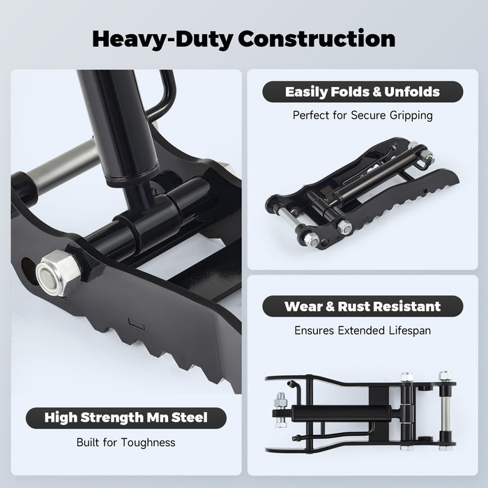 AHM Hydraulic Thumb Clip Attachment for 0-2T Mini Excavator Digger with Hydraulic Hoses