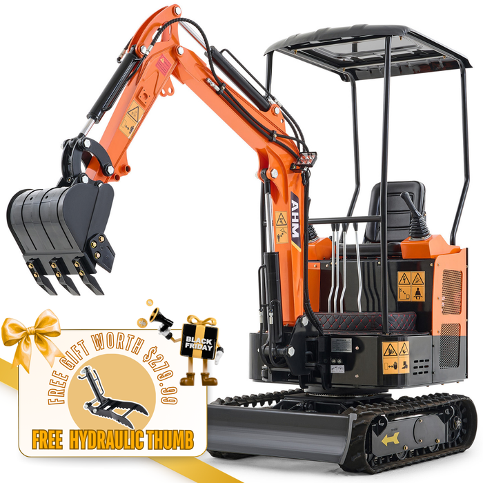 AHM AX-16C | 23 HP B&S Engine Mini Excavator with Swing Boom