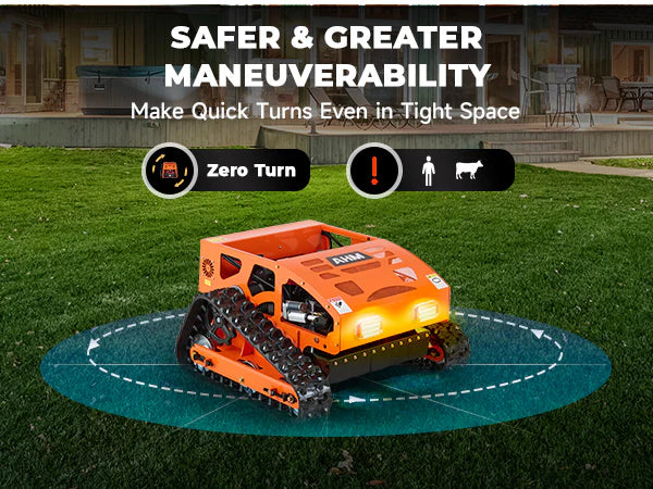 5 hp Automatic Lawn Mower Robot with Remote Control & 45° Slope Capacity