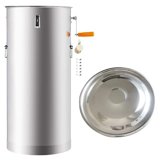 2-Frame Manual Honey Extractor Spinner Drum Hand Crank Beekeeping Honey Drum
