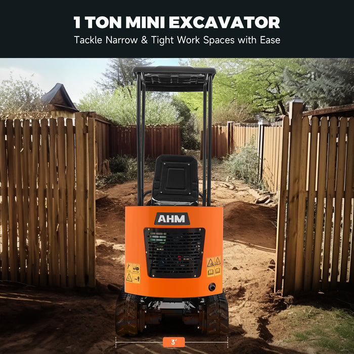 AHM AX-15 | 13.8 HP Kubota Engine Mini Excavator