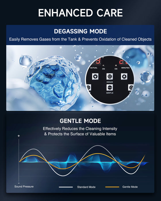 240W Ultrasonic Cleaner with Digital Timer and 300W Heating Power 40kHz, 10L