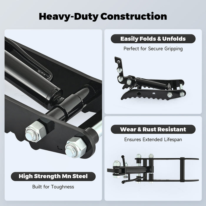 AHM Hydraulic Thumb Clip Attachment For 1 Ton Mini Excavator with 2 Hydraulic Hoses