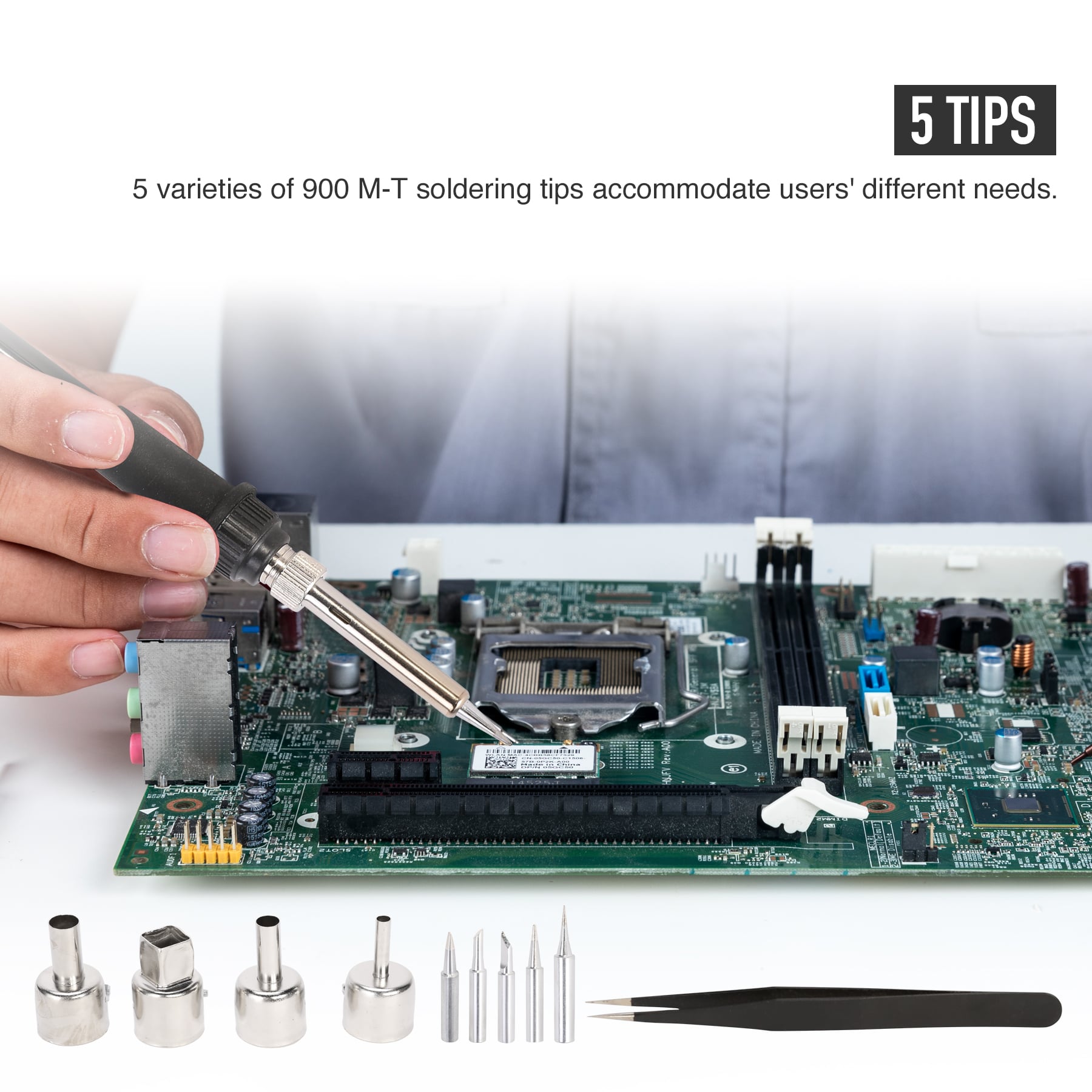 High Capacity Low Noise Soldering Station: 2-in-1 SMD Rework with Digi ...