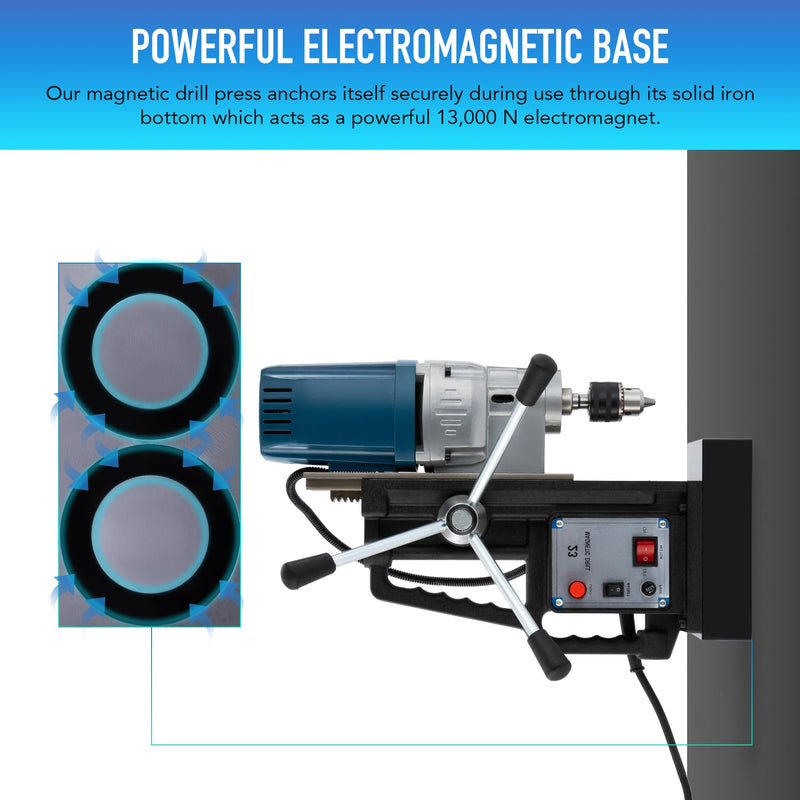 Portable-1100W-Mag-Drill-Bore-Diameter-2700-lbf-Heavy-Duty-Electromagnet