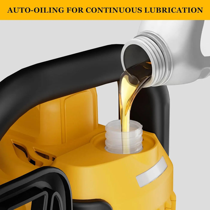 12" Cordless Chainsaw Handheld Garden Electric Chain Saw for Tree Branch Wood Cutting for DeWalt 20v Battery